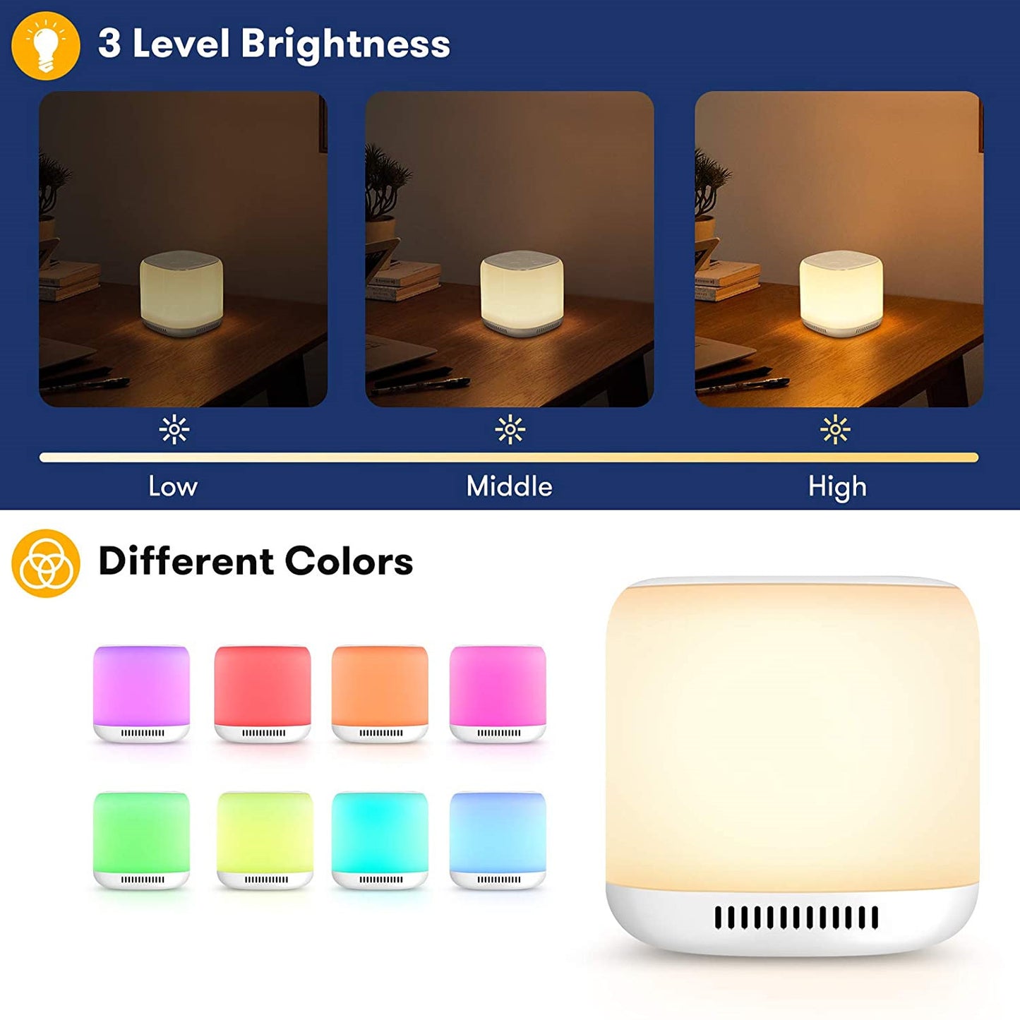 White Noise Sleep Aid For Baby Colourful Lights