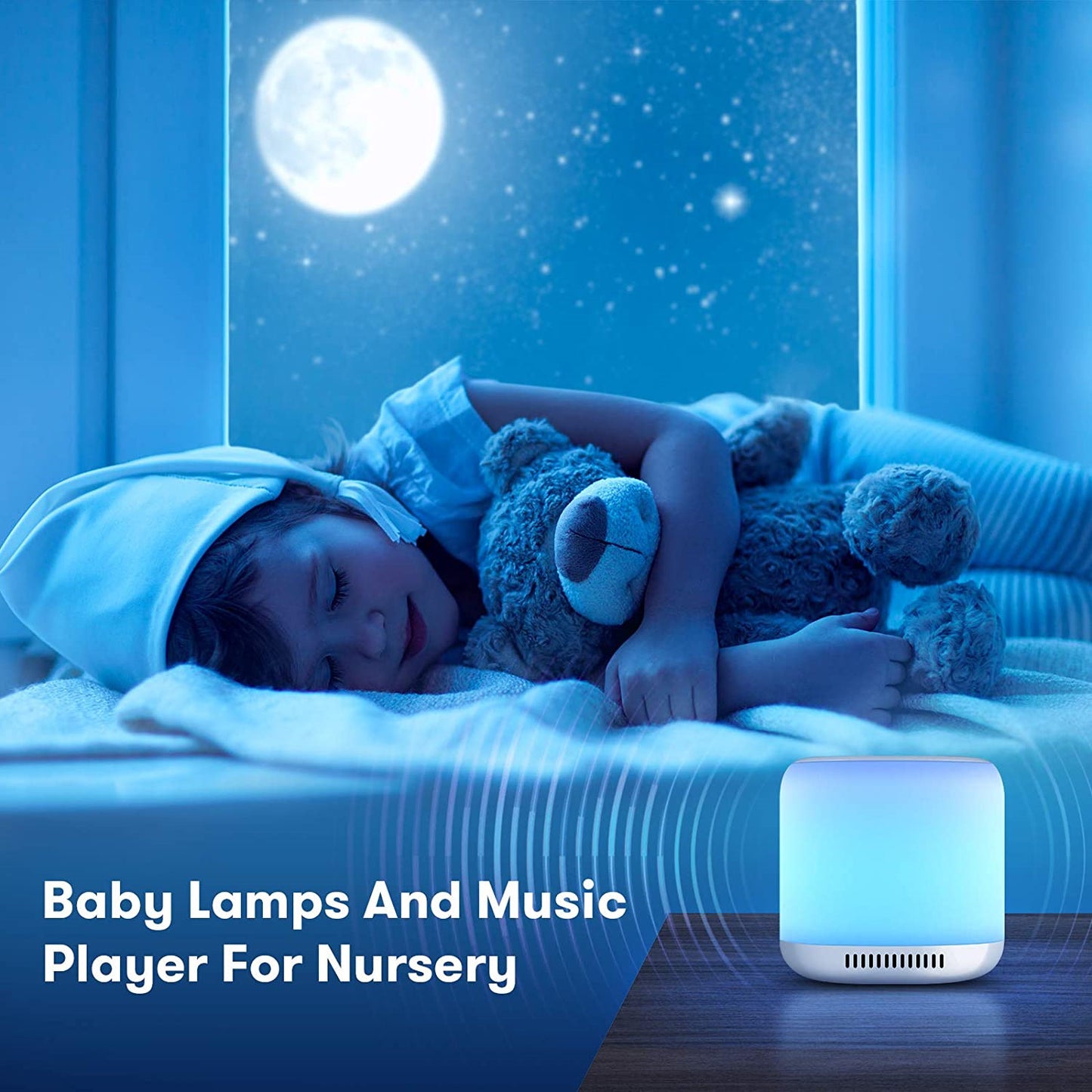 White Noise Sleep Aid For Baby Colourful Lights